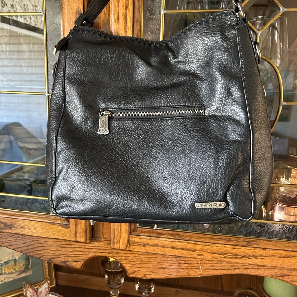 Black Leather Shoulder Bag - Picture 2 of 2